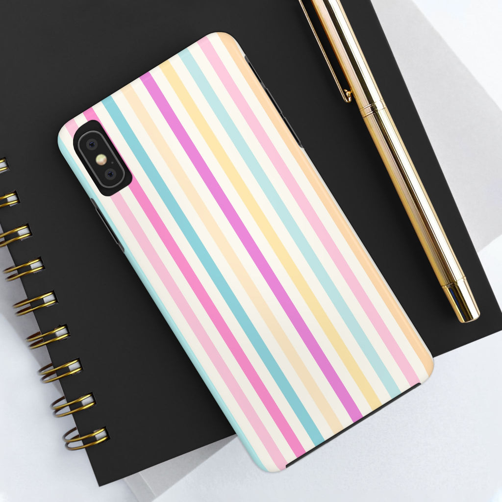 Pastel Candy Stripes Phone Cases (Apple & Android)