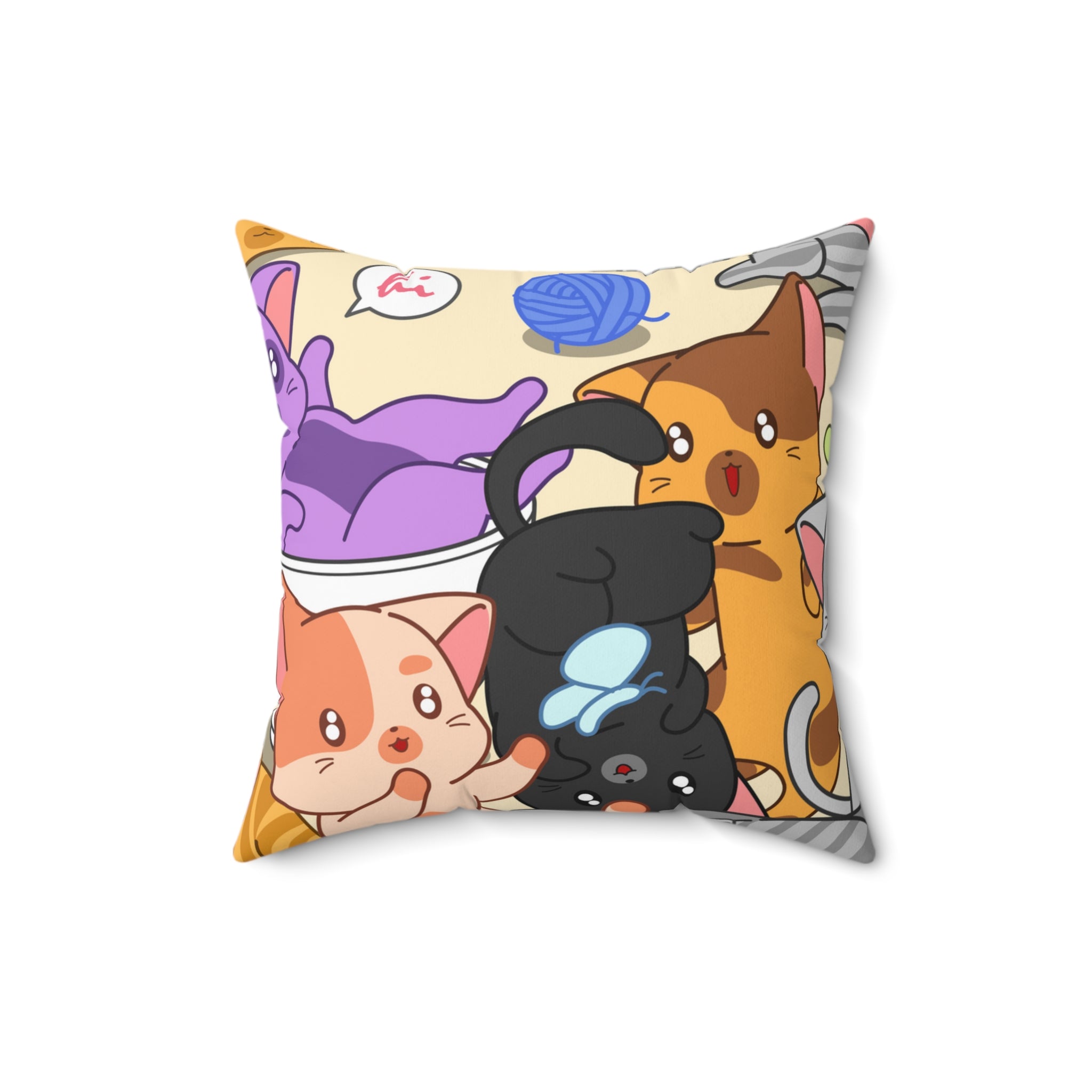 Almohada cuadrada Kitty Playhouse
