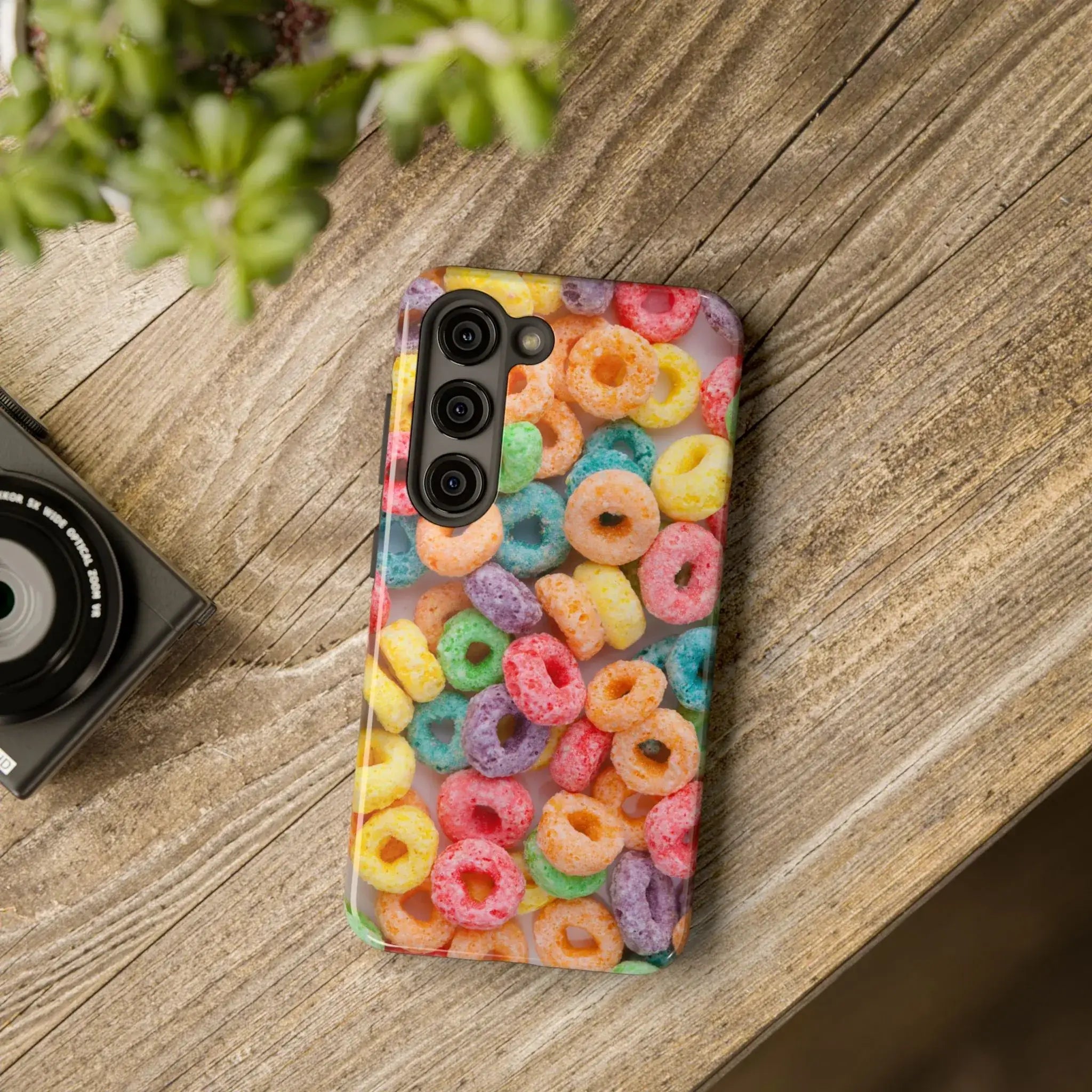 Morning Cereal Loops Phone Case (Apple & Android) - Pink Sweetheart