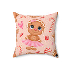 Gingerbread Girl Square Pillow