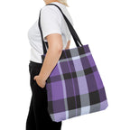 Purple Tartan Plaid Tote Bag