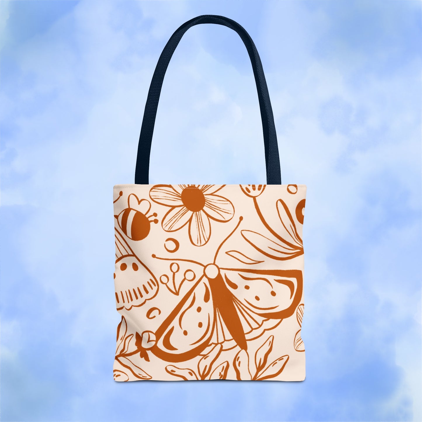 Autumn Butterfly Floral Tote Bag