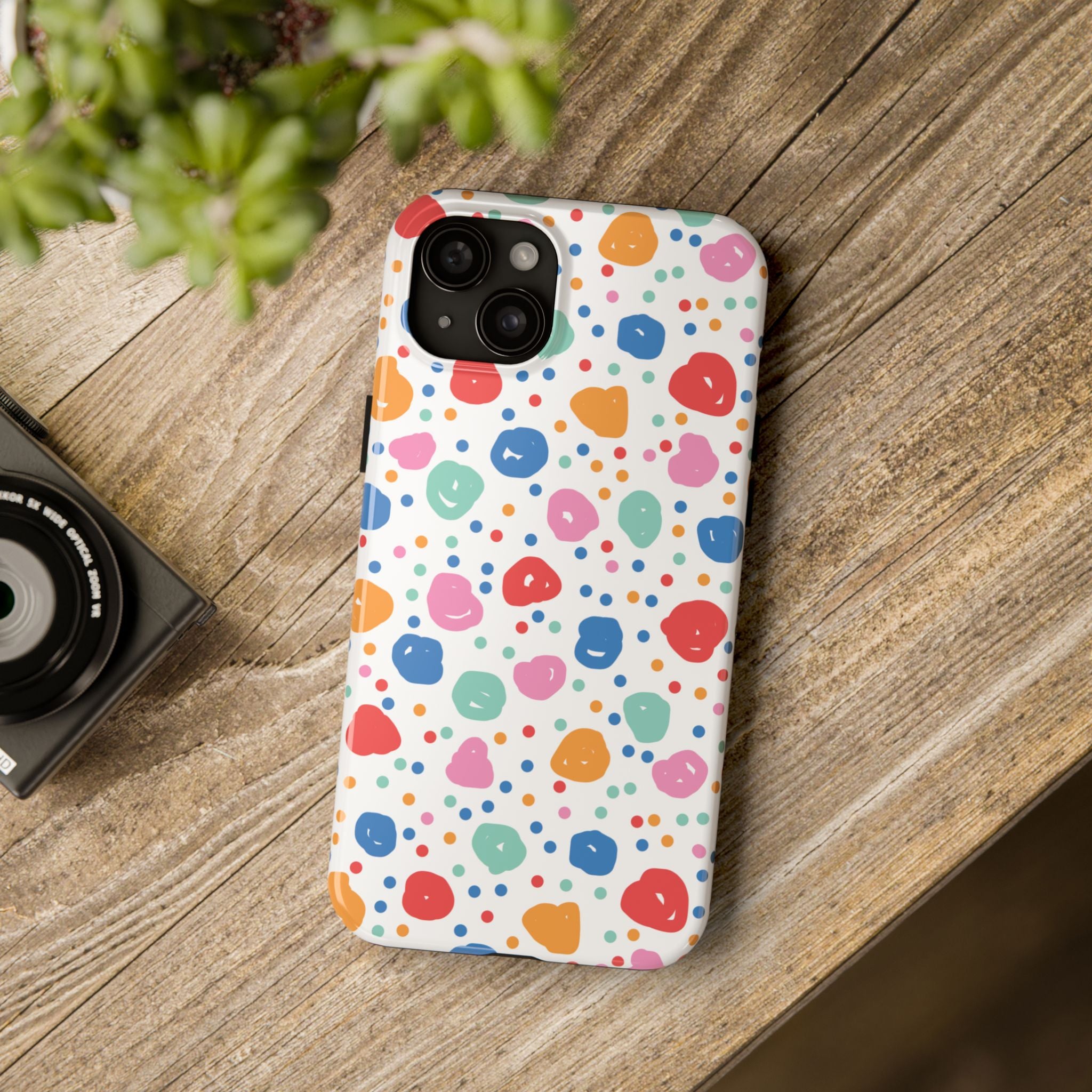 Seamless Hand Drawn Polka Phone Case (Apple & Android)