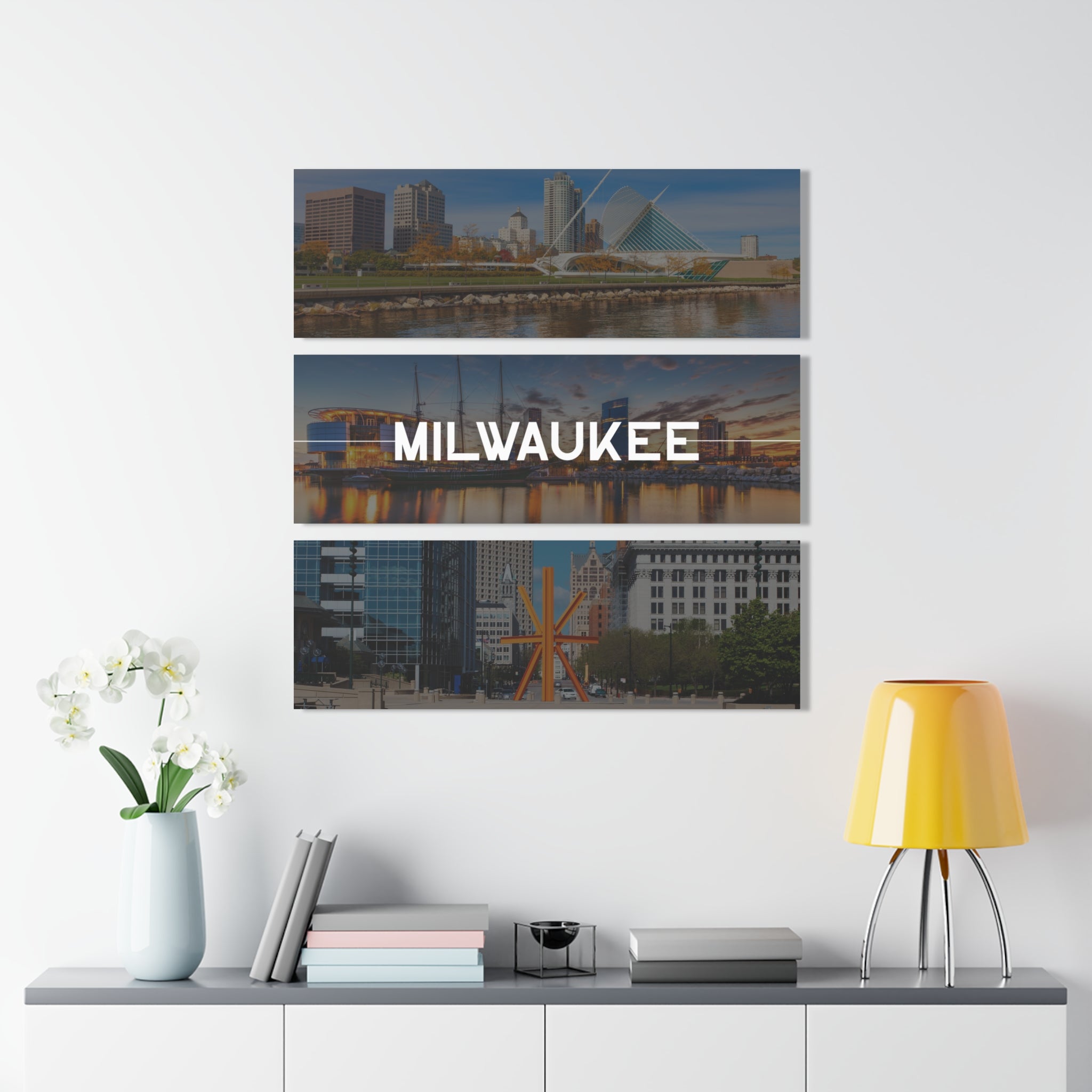 Milwaukee Skyline Acrylic Prints (Triptych)