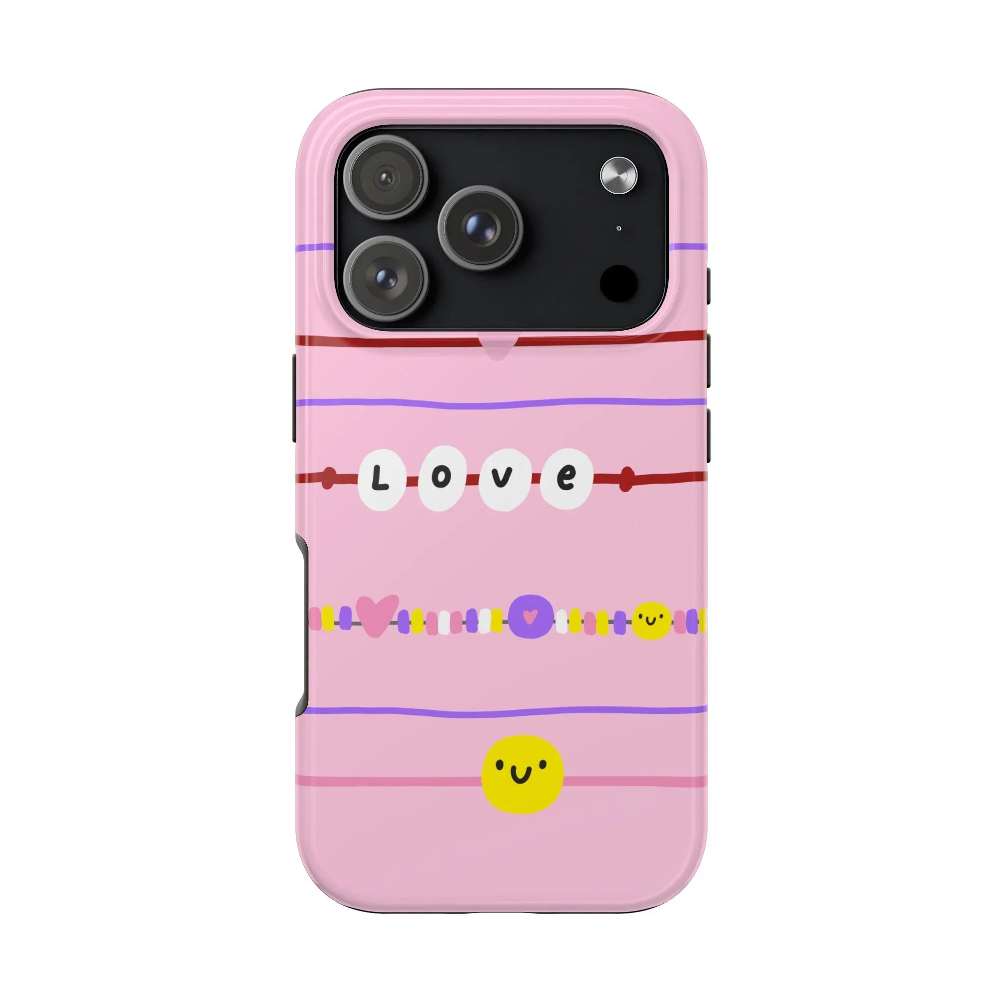Bestie Bracelets Phone Case (Apple & Android) - Pink Sweetheart