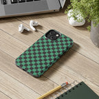 Checkered Kimono Tough Phone Case (Apple & Android) - Pink Sweetheart