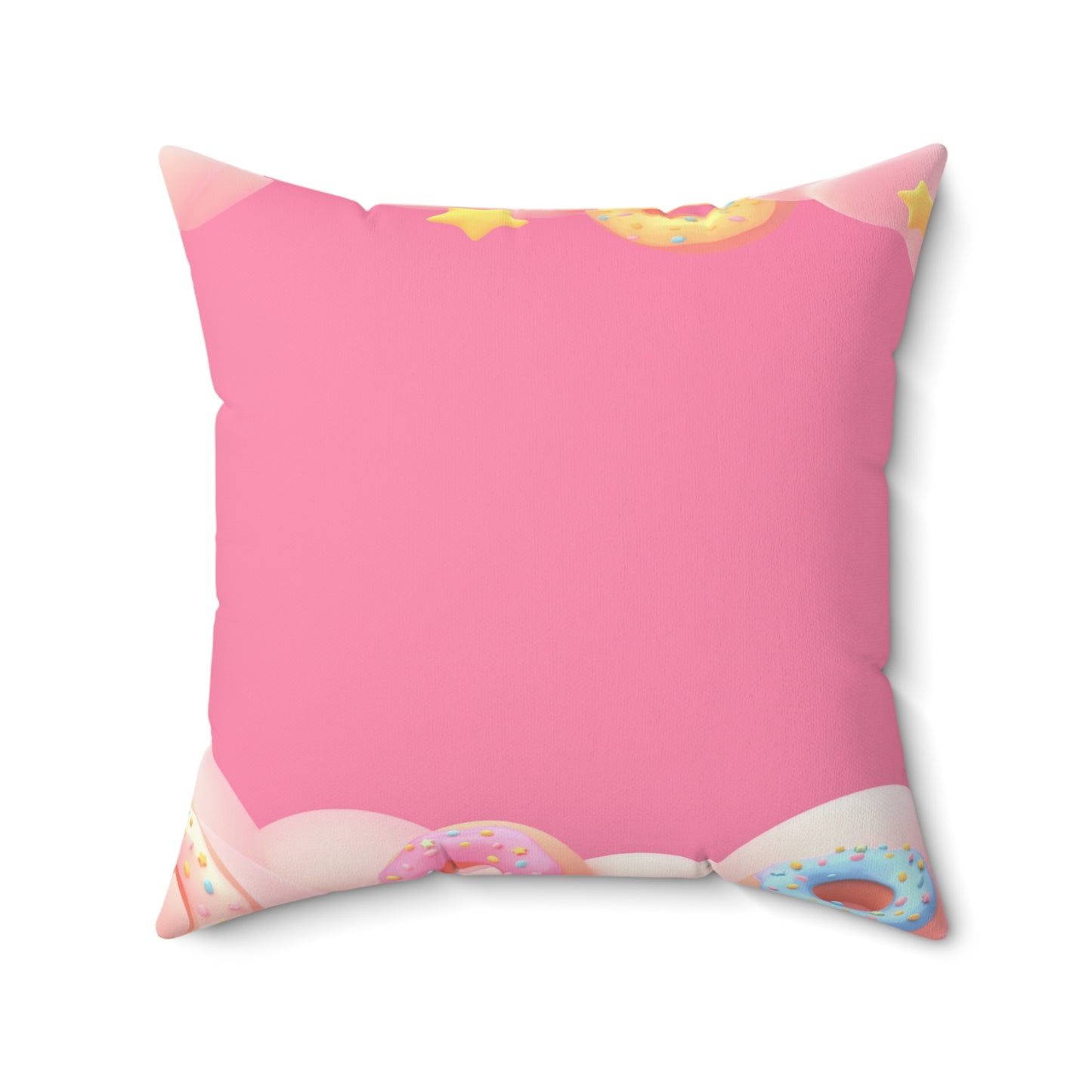 Pink Donut Dreams Square Pillow