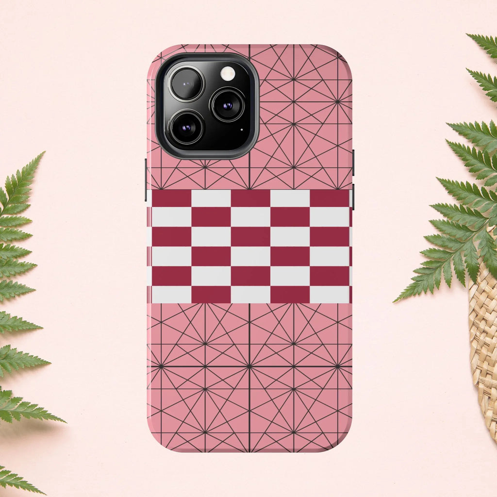 Geometric Kimono Tough Phone Case (Apple & Android) - Pink Sweetheart