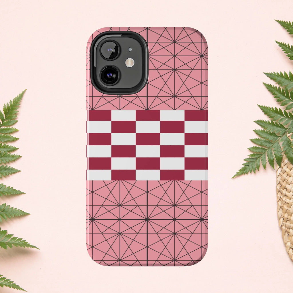 Geometric Kimono Tough Phone Case (Apple & Android) - Pink Sweetheart
