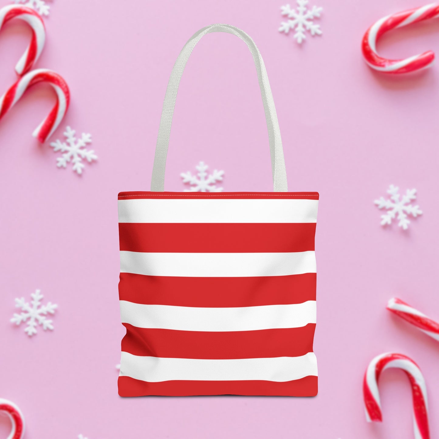 Red & White Peppermint Tote Bag