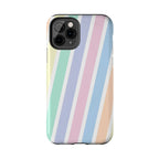 Pretty Pastel Lines Phone Case (Apple & Android) - Pink Sweetheart