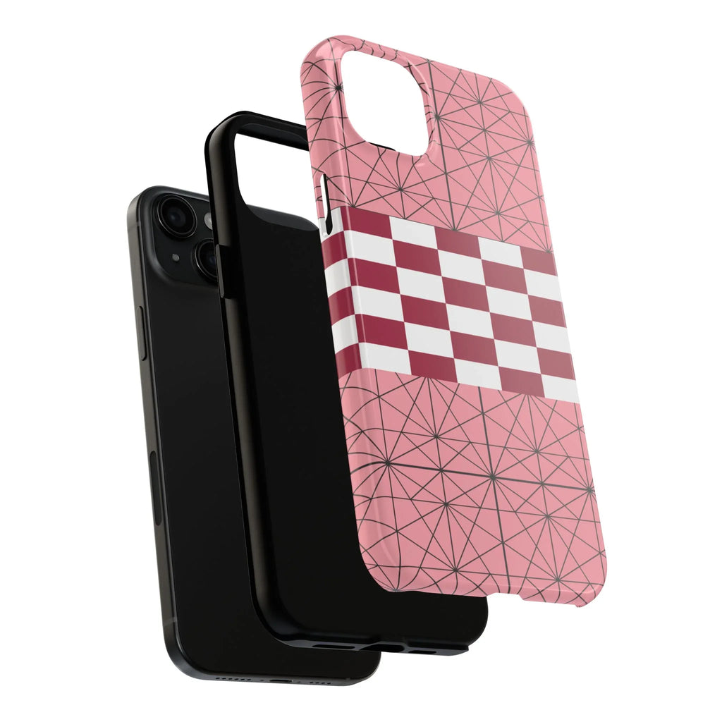 Geometric Kimono Tough Phone Case (Apple & Android) - Pink Sweetheart