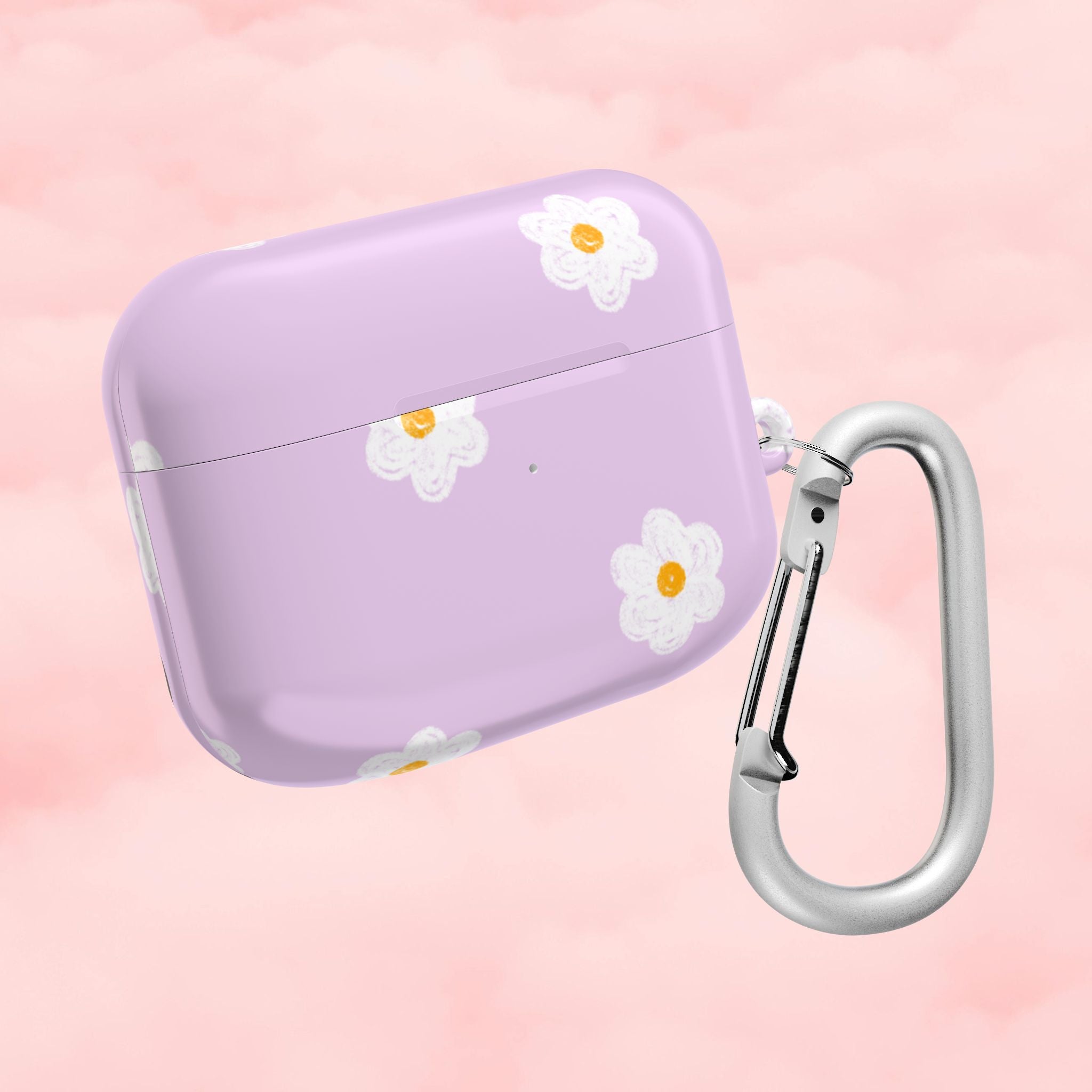Purple Daisy Floral AirPod Case