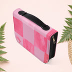 Peachy Pink Squares Book Cover