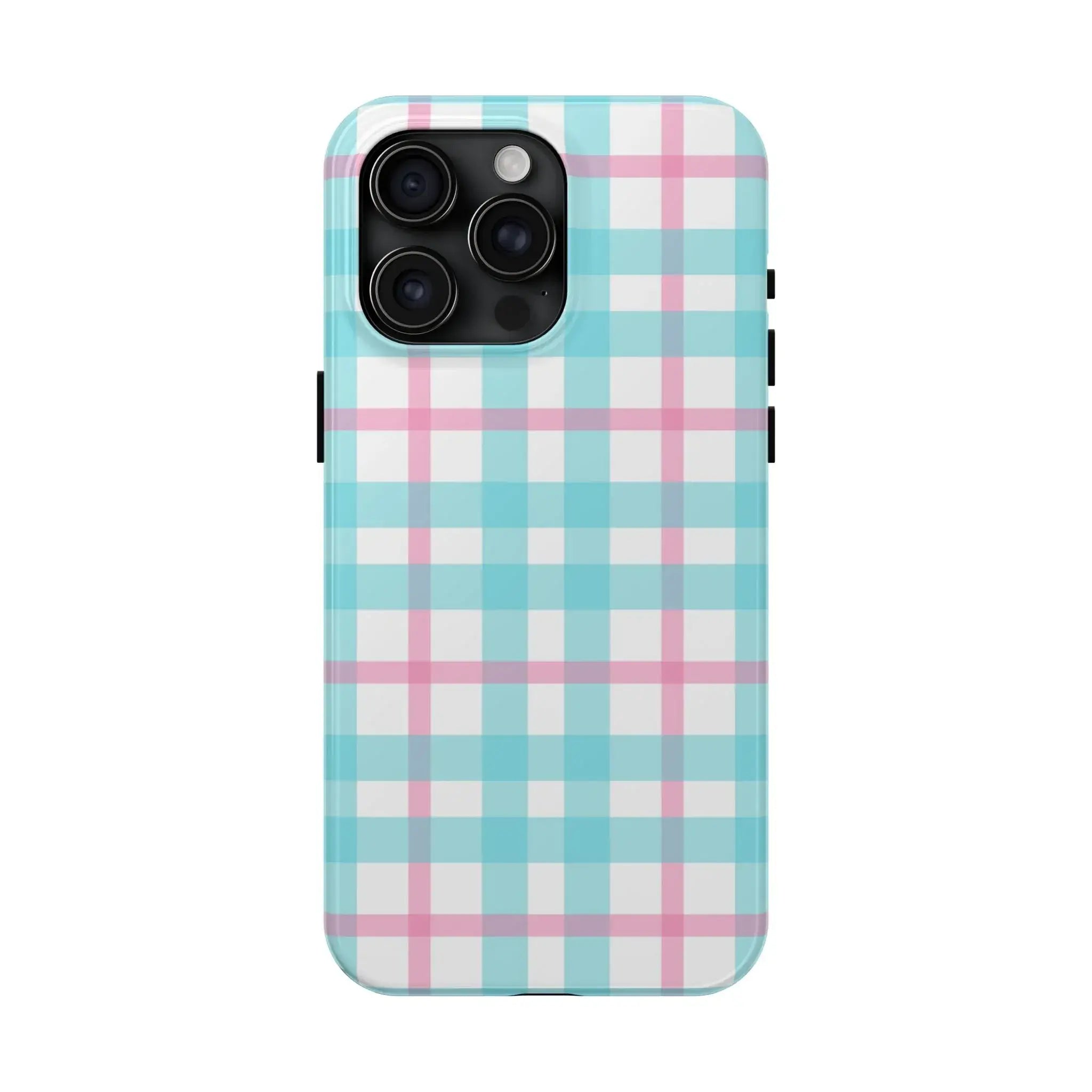 Pastel Gingham Phone Case (Apple & Android) - Pink Sweetheart