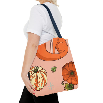 Foxy Pumpkin Patch Tote Bag