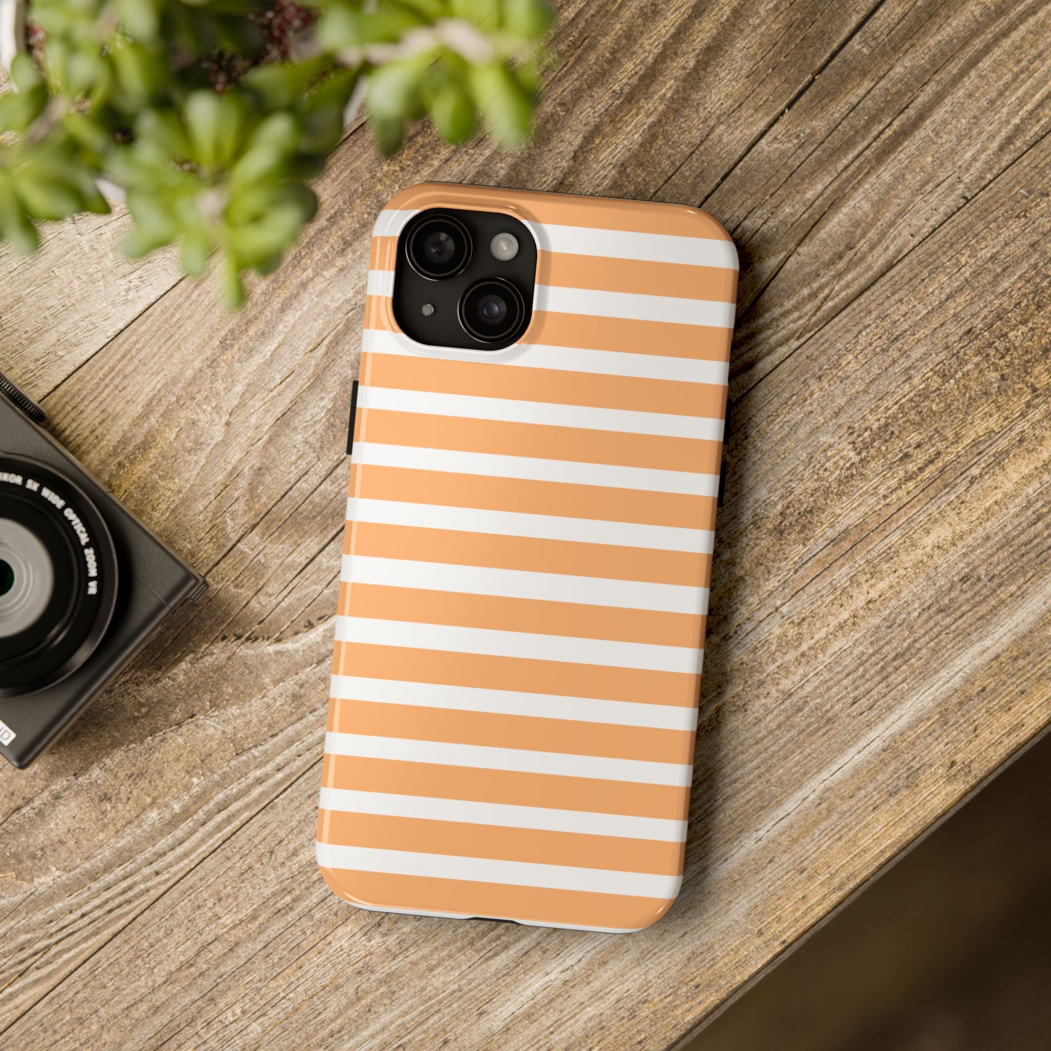 Orange Stripe Lines Phone Case (Apple & Android)