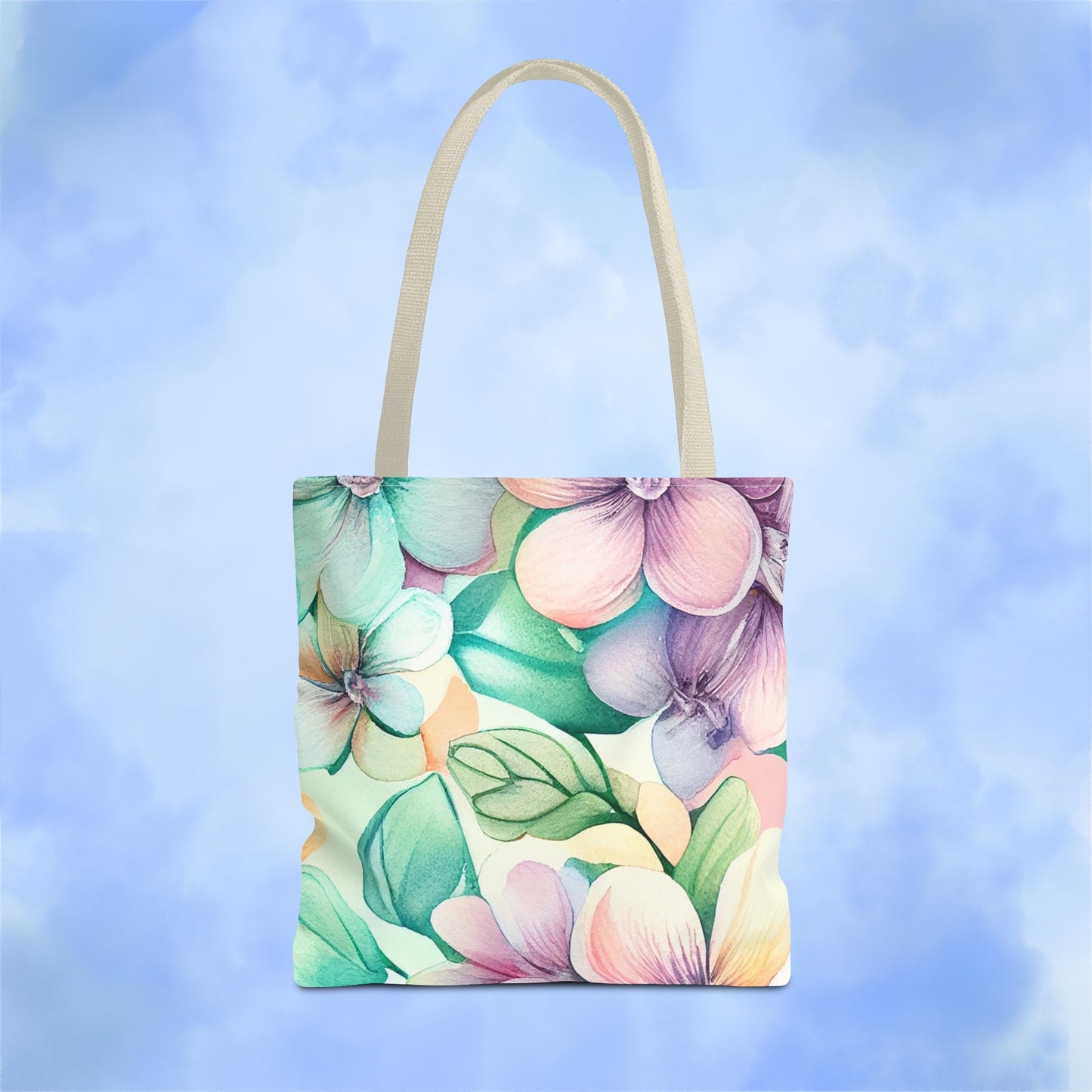 Lush Pastel Florals Tote Bag