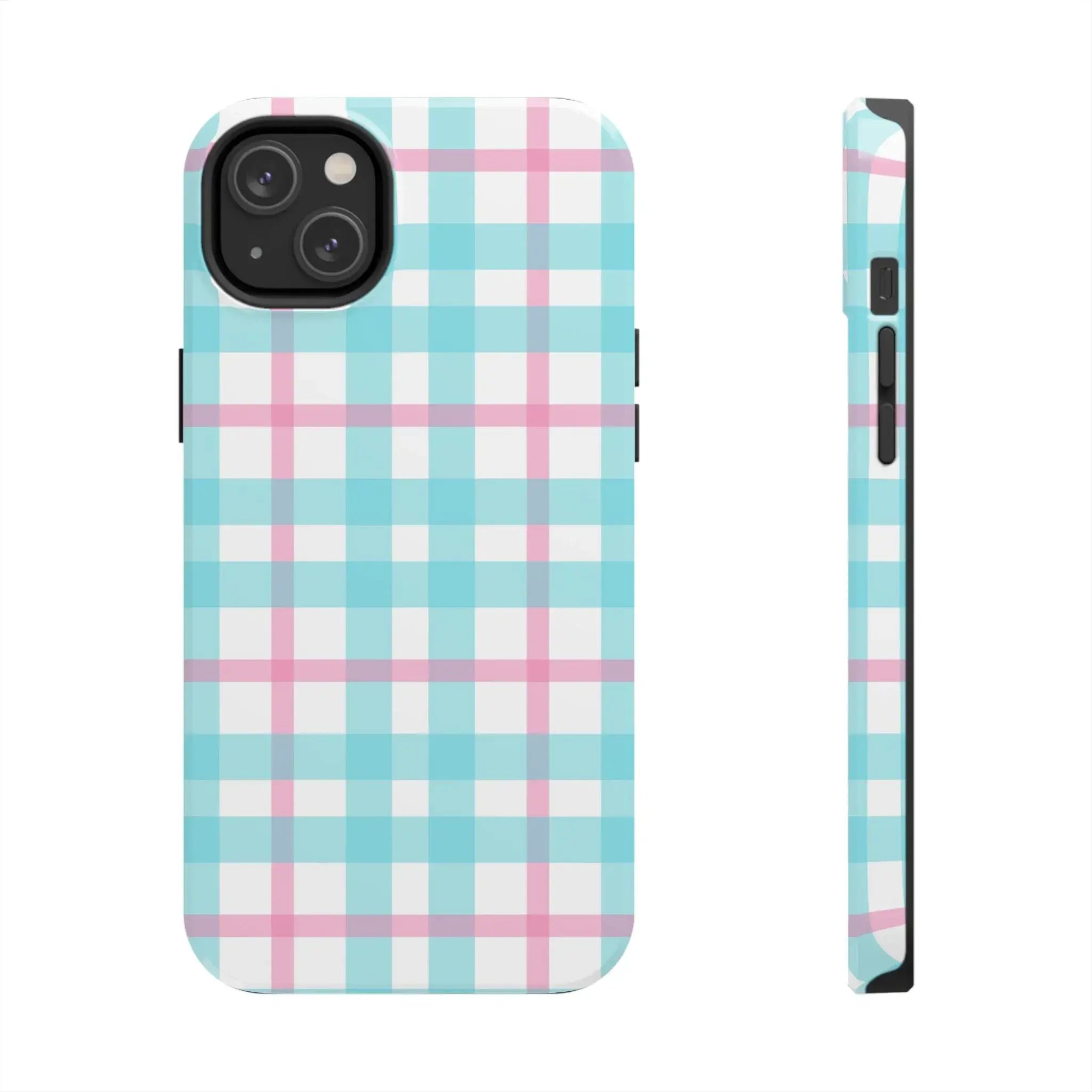 Pastel Gingham Phone Case (Apple & Android) - Pink Sweetheart