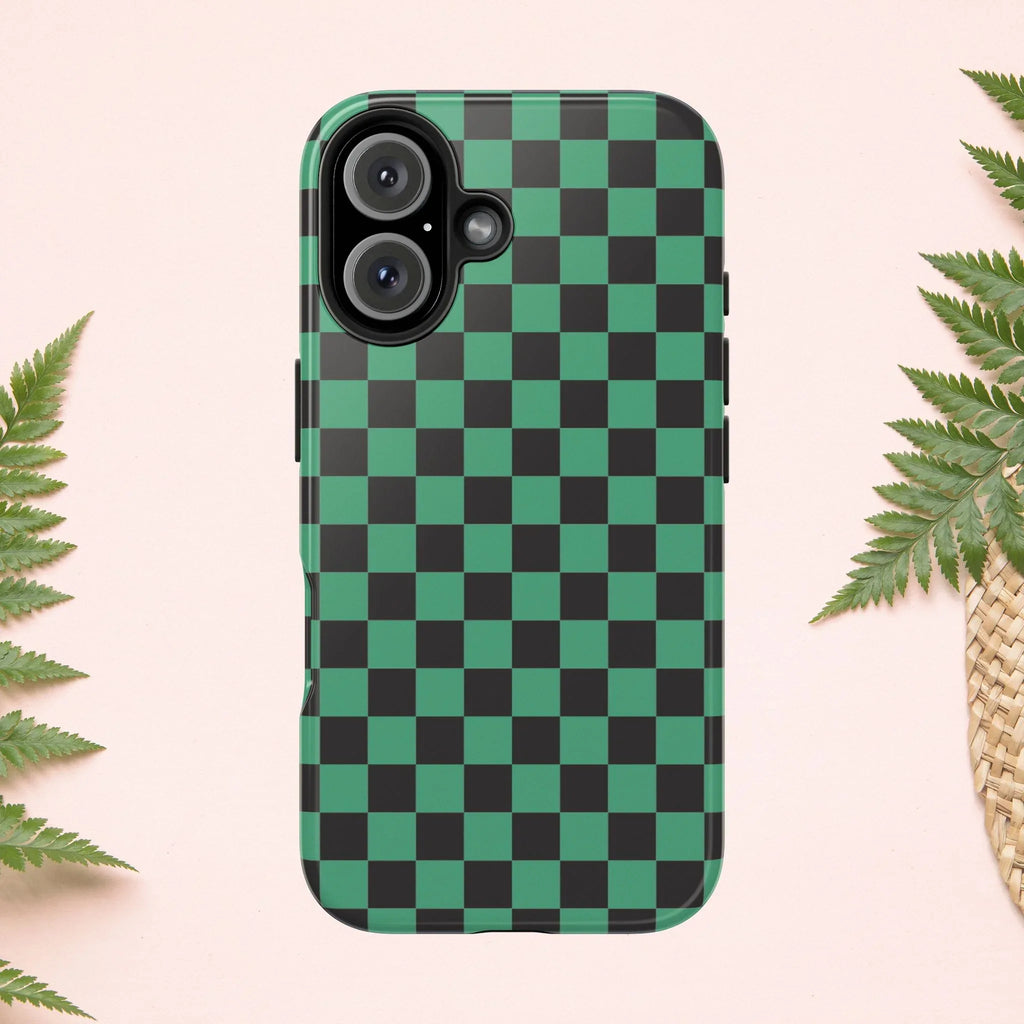 Checkered Kimono Tough Phone Case (Apple & Android) - Pink Sweetheart