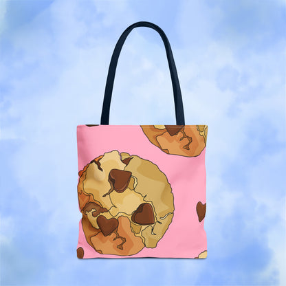 Chocolate Chip Heart Cookies Tote Bag