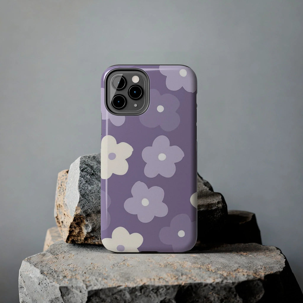 Pastel Purple Flowers Phone Case (Apple & Android) - Pink Sweetheart