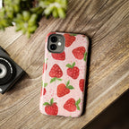 Cute Strawberries Phone Case (Apple & Android) - Pink Sweetheart