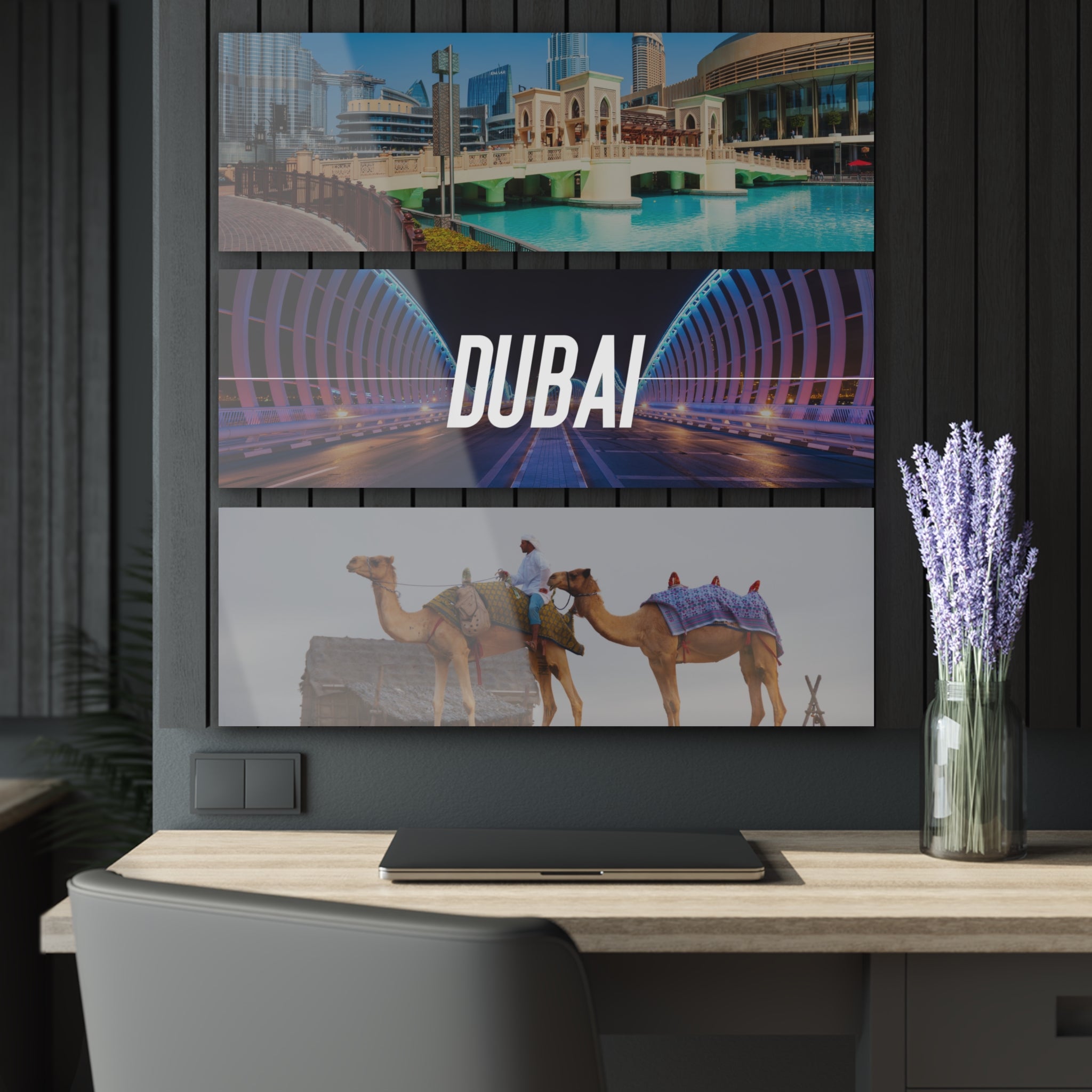 Dubai Skyline Acrylic Prints (Triptych)