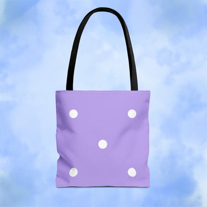 Pastel Purple Polka Dot Tote Bag