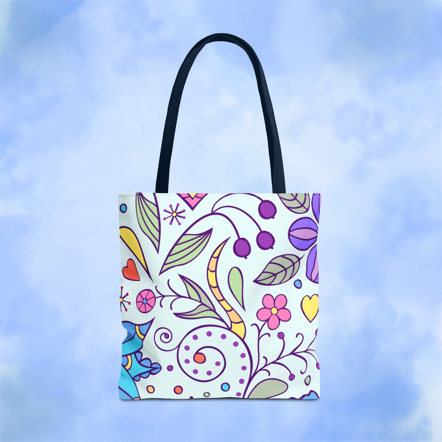 Tranquil Floral Botanicals Tote Bag