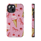 Cherry on Top Ice Cream Phone Case (Apple & Android) - Pink Sweetheart