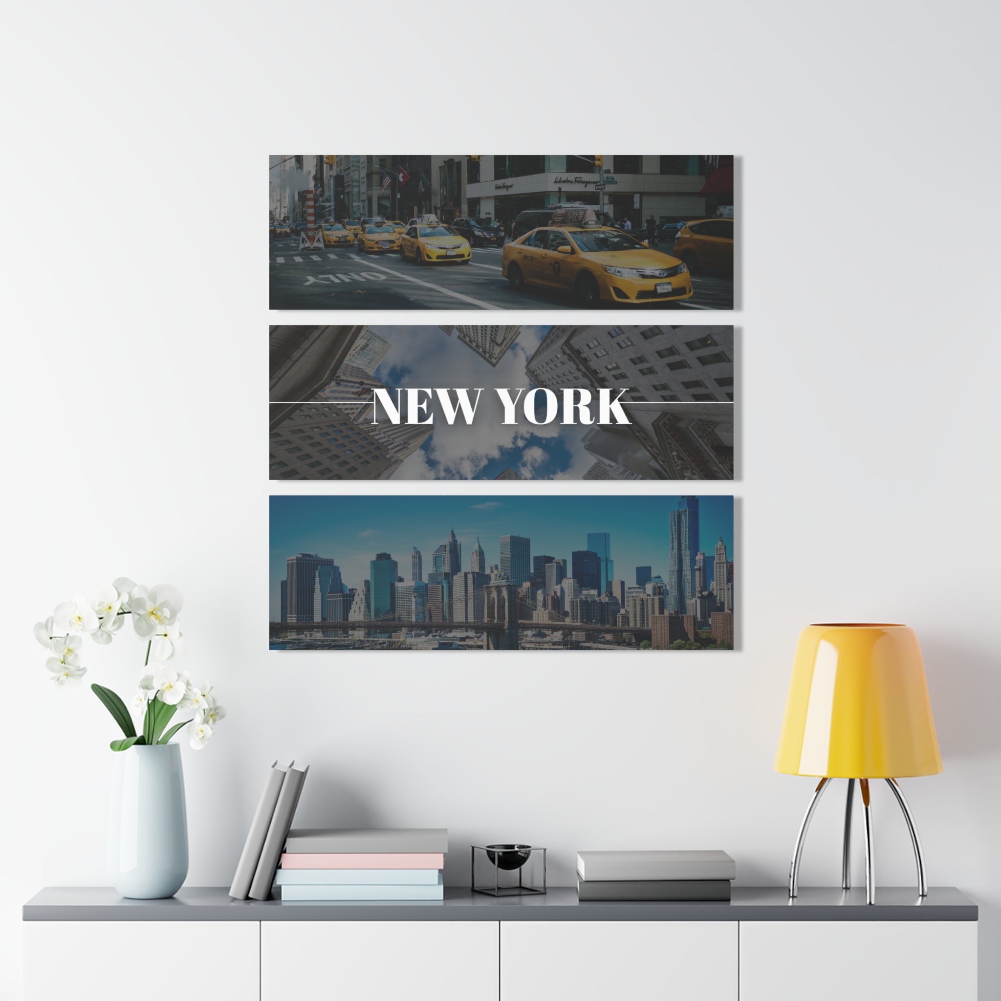 New York Skyline Acrylic Prints (Triptych)