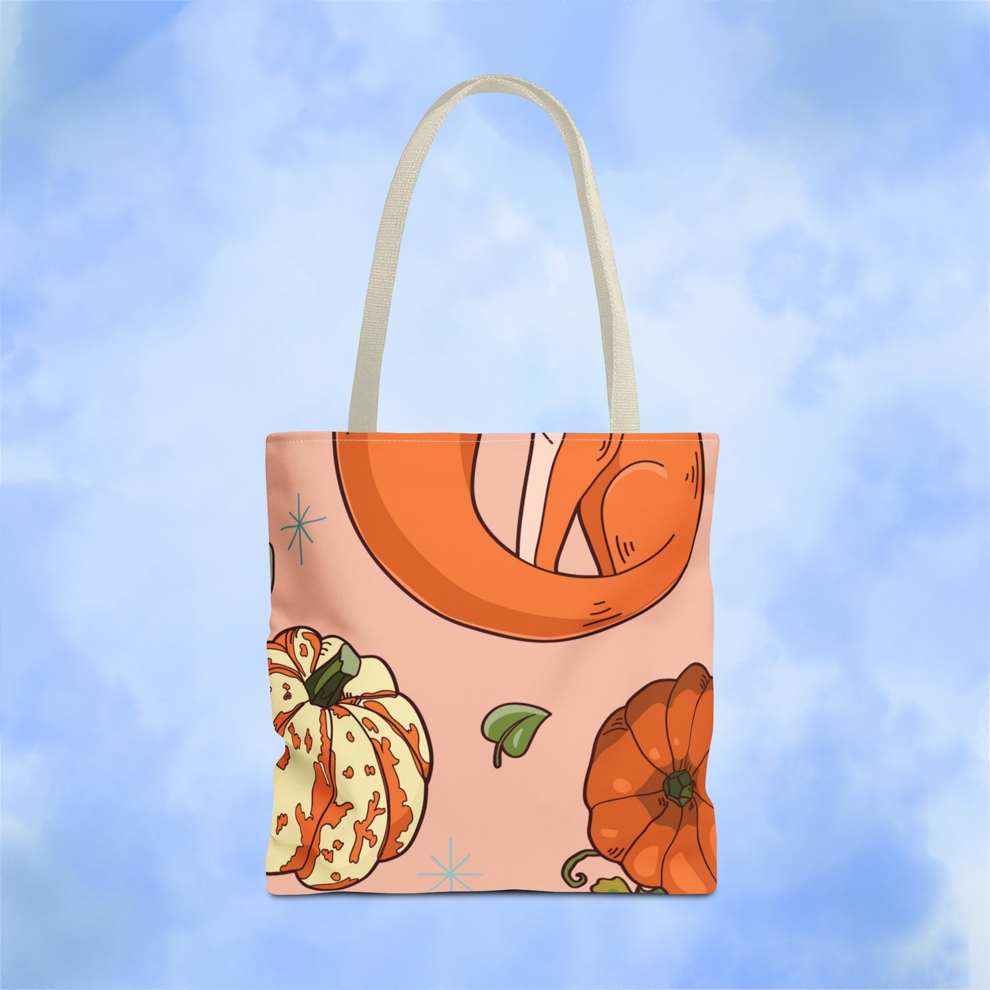 Foxy Pumpkin Patch Tote Bag