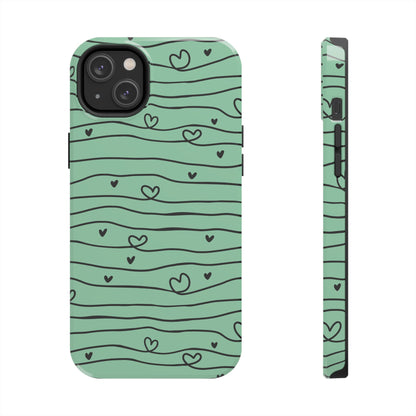 Scribble Love Hearts Phone Case