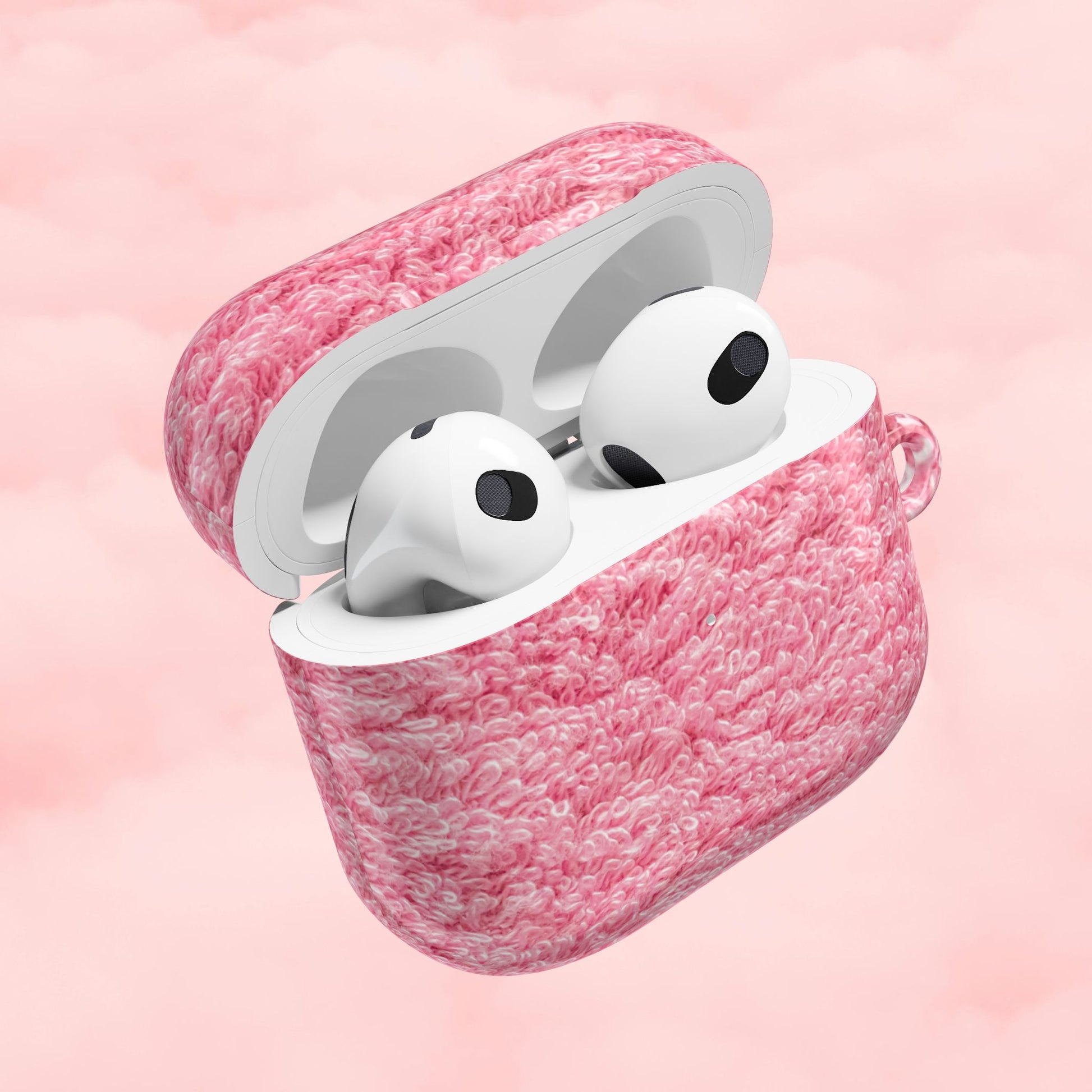 Pink Shag Rug AirPod Case