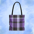 Purple Tartan Plaid Tote Bag