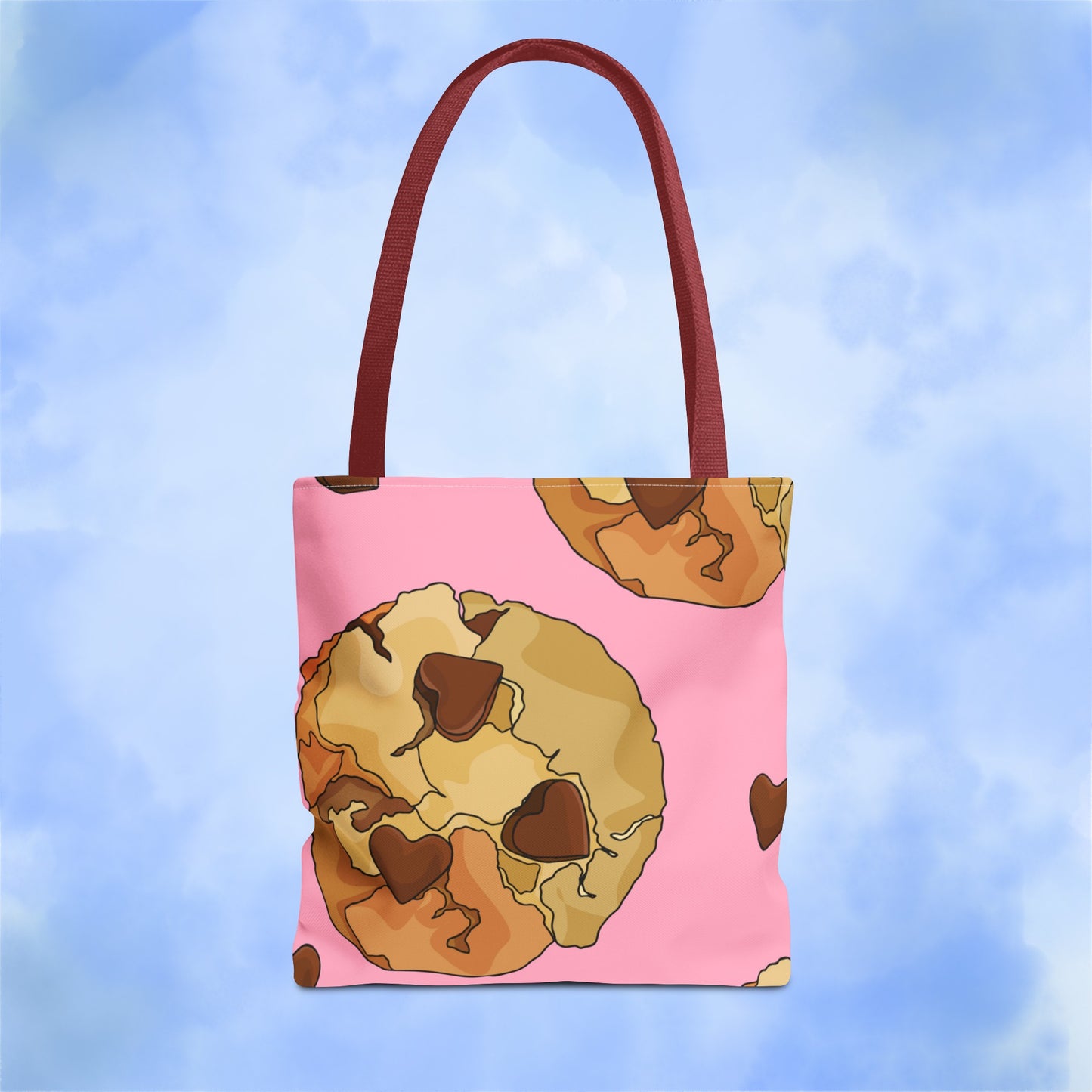 Chocolate Chip Heart Cookies Tote Bag