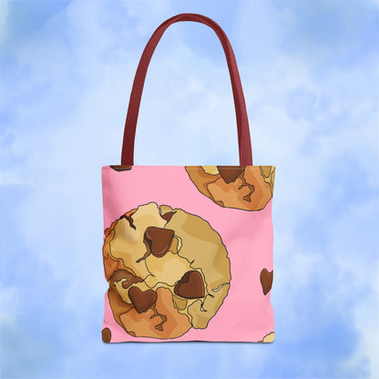 Chocolate Chip Heart Cookies Tote Bag