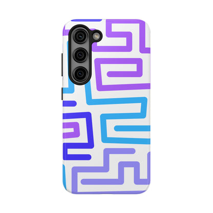 Abstract Neon Maze Phone Case