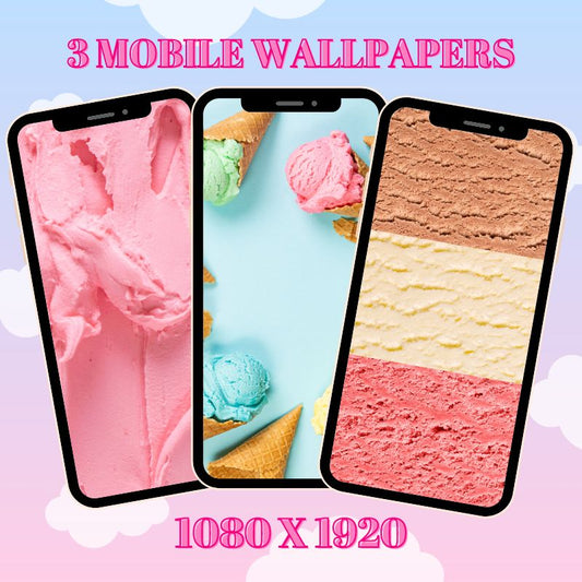 Scream for Ice Cream Mobile Wallpaper Pack