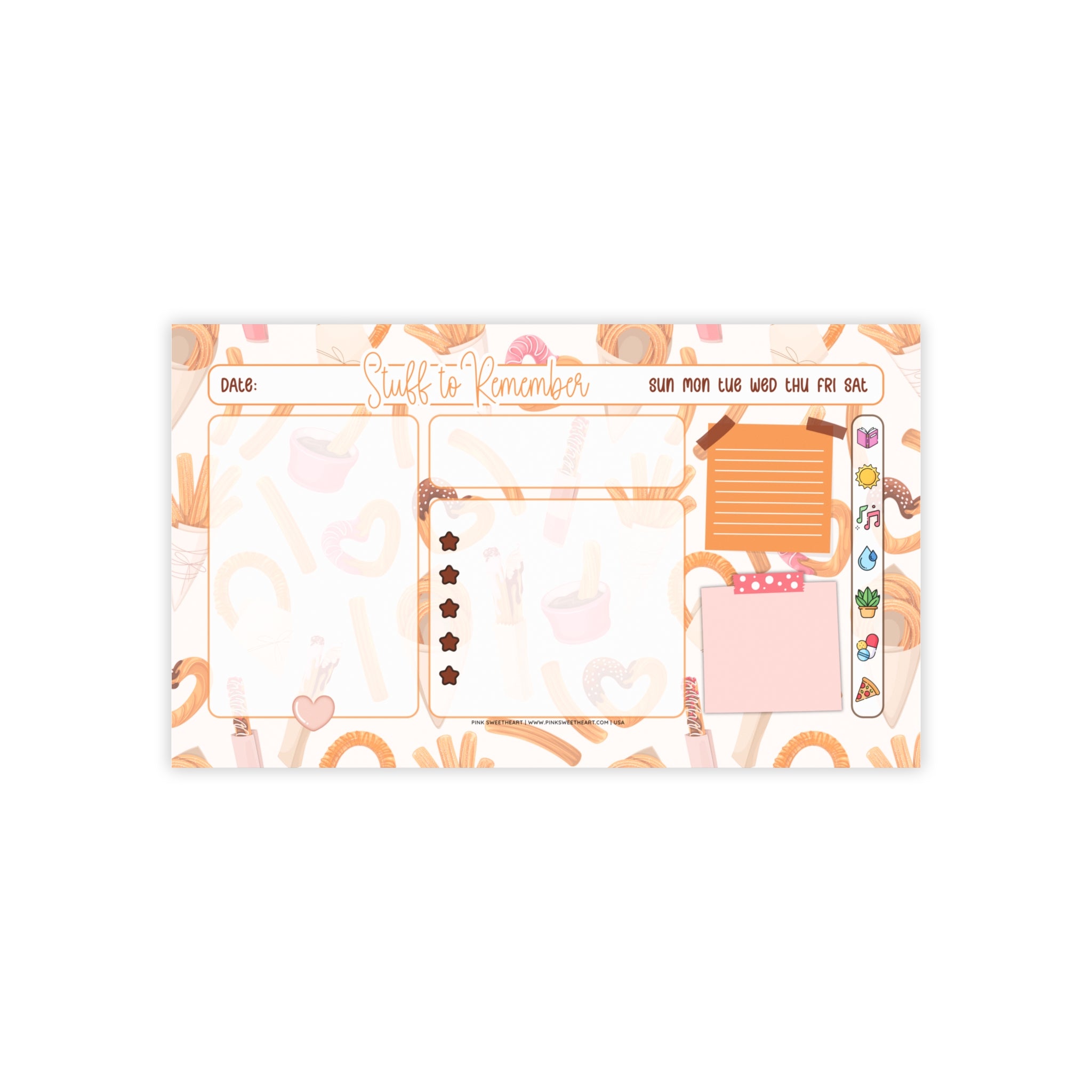 Decadent Sugared Churros Sticky Note Pad