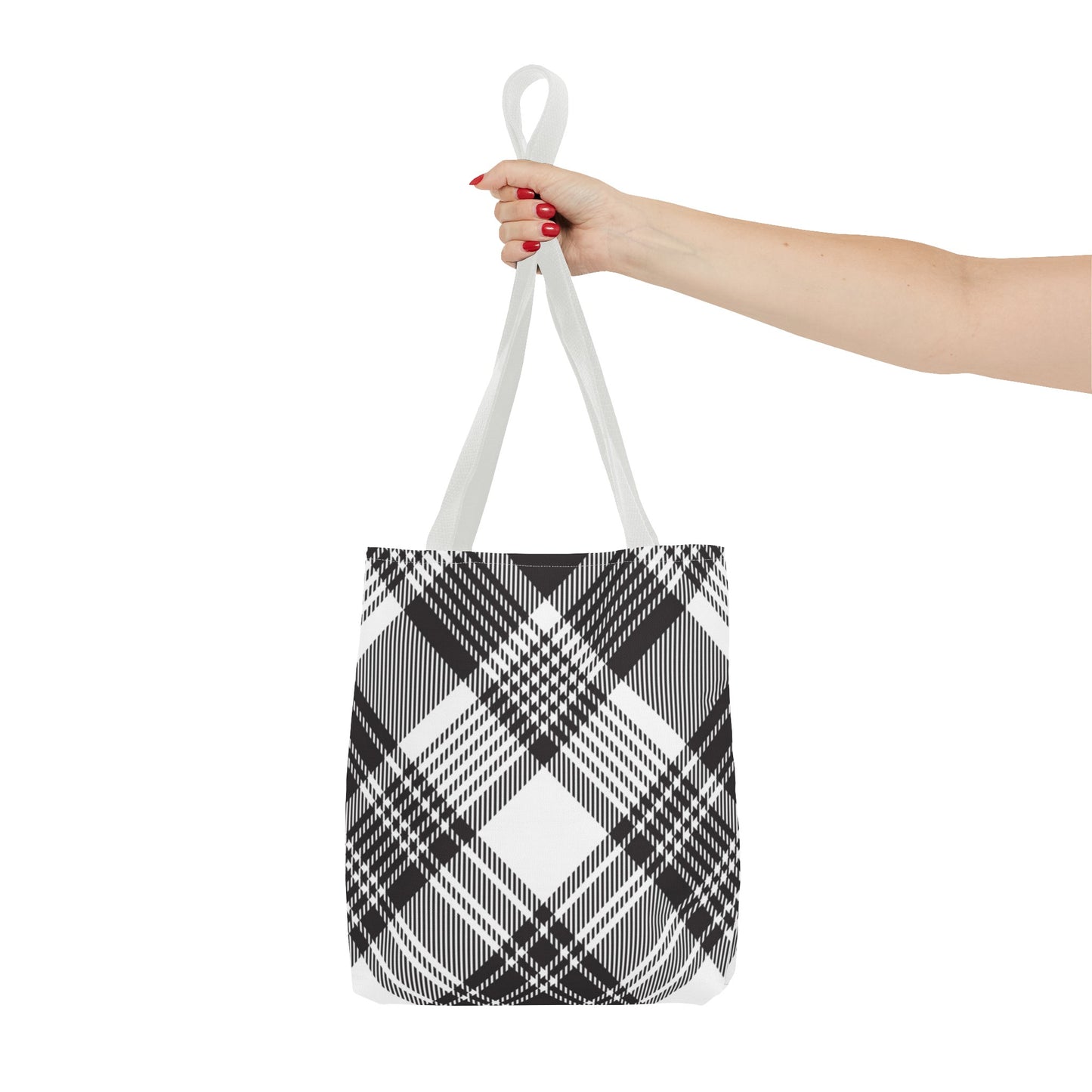 Black Check Tote Bag