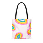 Rainbow Hearts Tote Bag