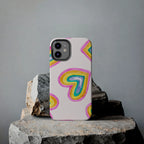 Rainbow Hearts Phone Case (Apple & Android) - Pink Sweetheart