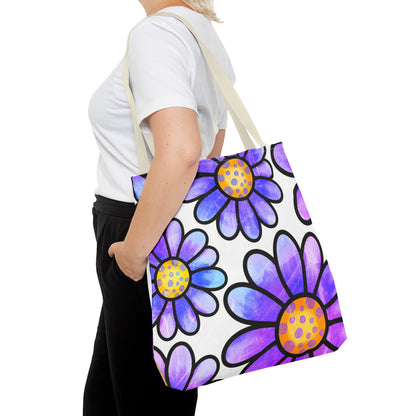 Purple Florals Tote Bag