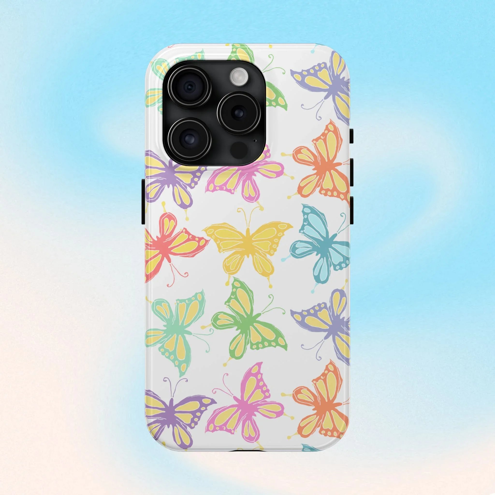 Busy Butterflies Phone Case (Apple & Android) - Pink Sweetheart