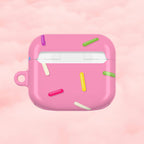 Pink Rainbow Sprinkles AirPod Case