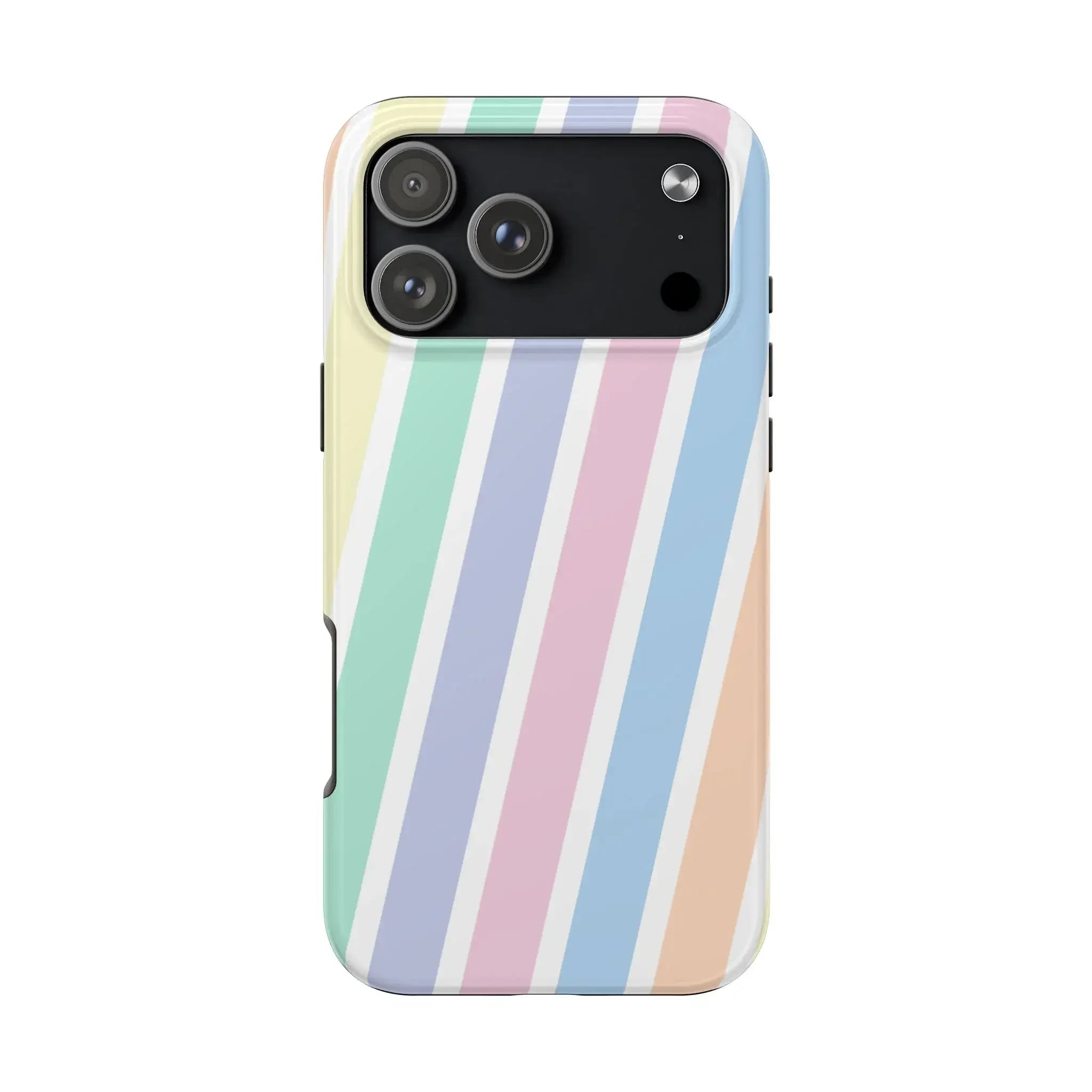 Pretty Pastel Lines Phone Case (Apple & Android) - Pink Sweetheart