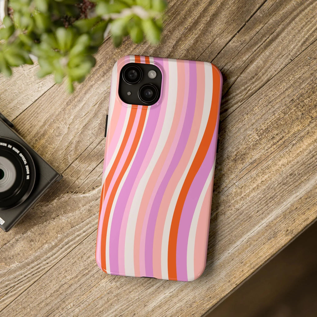 Wave Nostalgia Phone Case (Apple & Android) - Pink Sweetheart