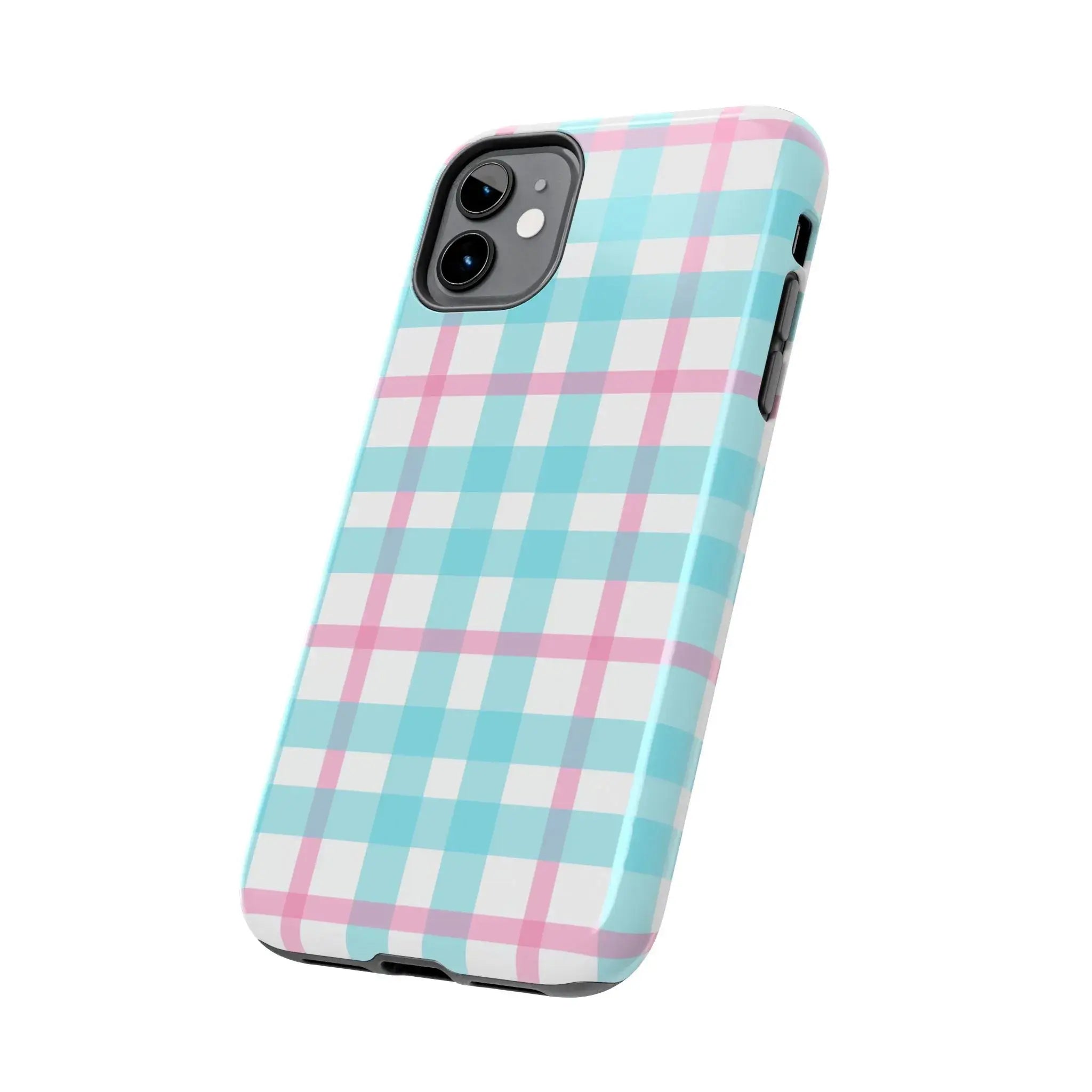 Pastel Gingham Phone Case (Apple & Android) - Pink Sweetheart